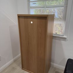 IKEA-Style Bookshelf – 4 Shelves w/ Cable Hole (50” Tall, Light Wood)