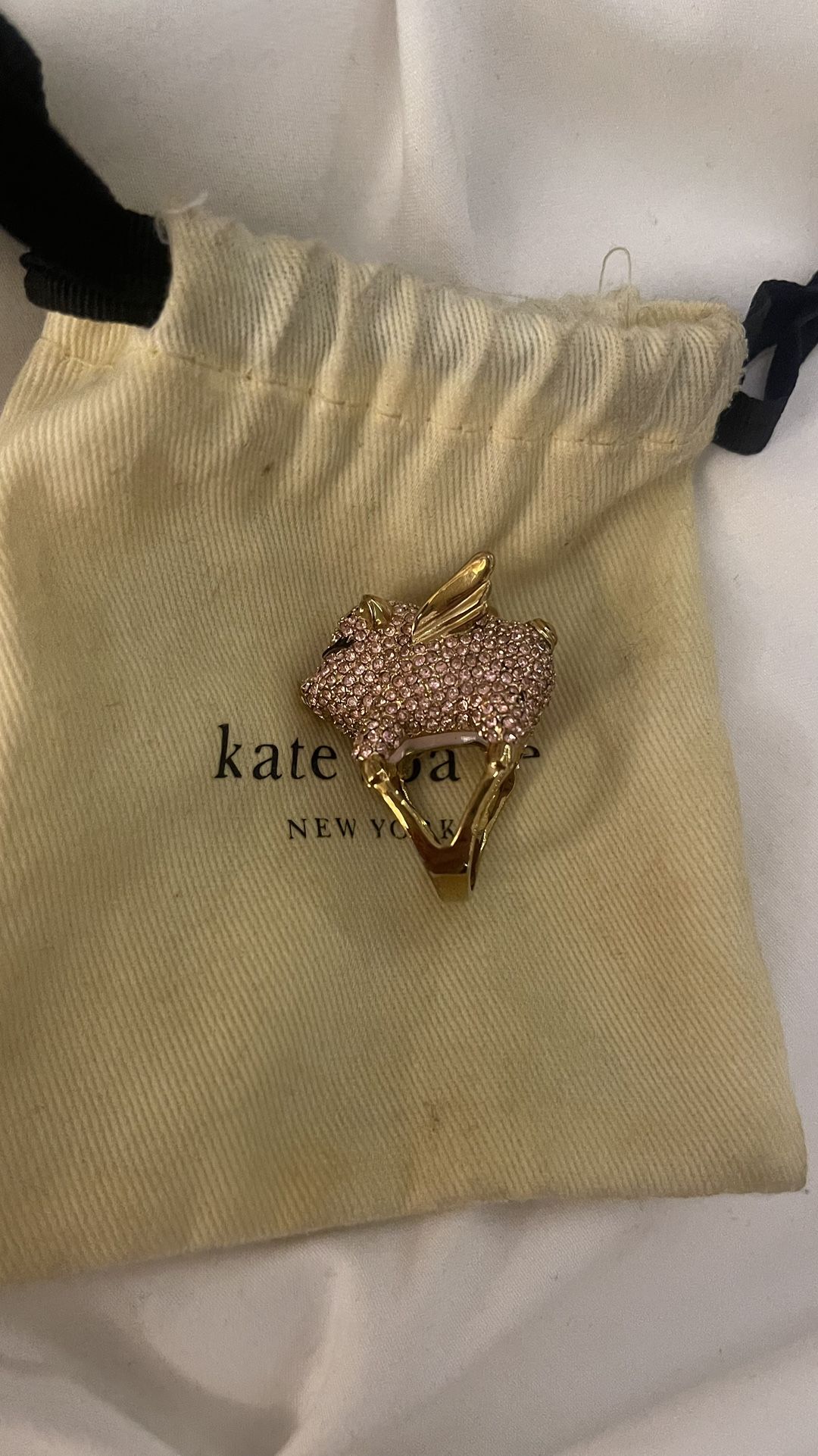 When Pigs Fly Ring by Kate Spade New York Imagination Pave Pig Ring.