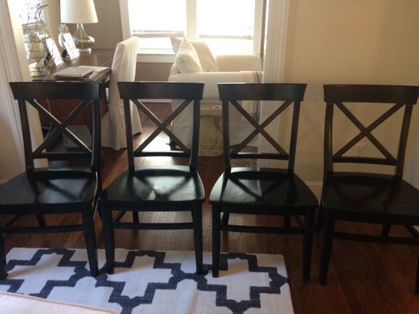 Pottery Barn Aaron Dining Side Chairs Color Black For Sale In