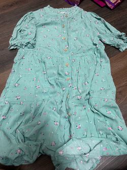 Mint Green Floral Button-Front Dress form cat and jack