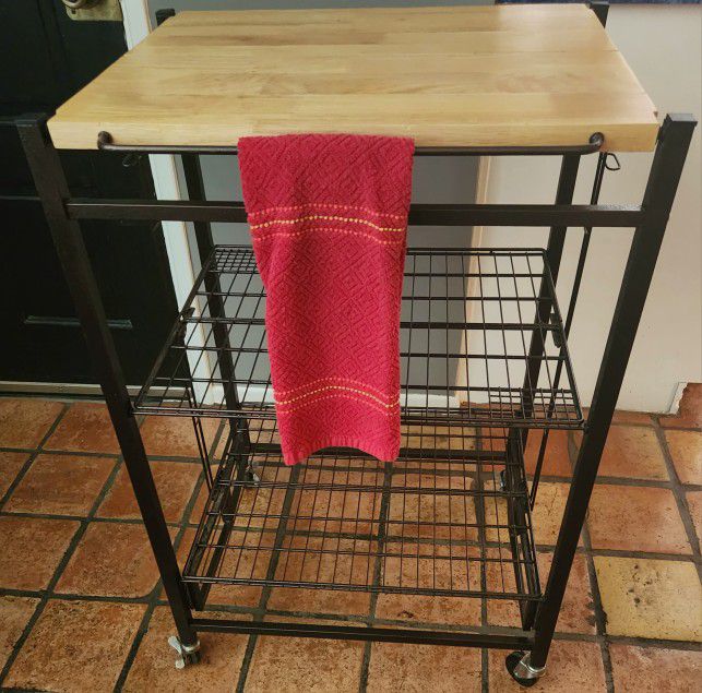 Kitchen Chef/ Cutting Board Rolling Cart