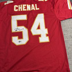 Leo Chenal Signed Autograph Custom Jersey With Beckett COA -Kansas City Chiefs