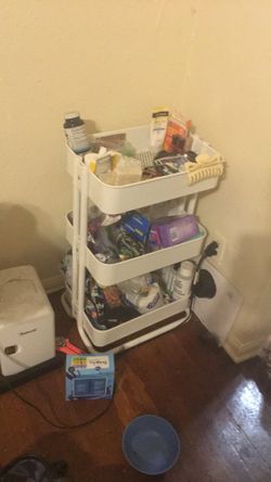White IKEA Metal Shelf