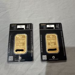 1 oz Rand Refinery Gold Bar (New w/ Black Assay)