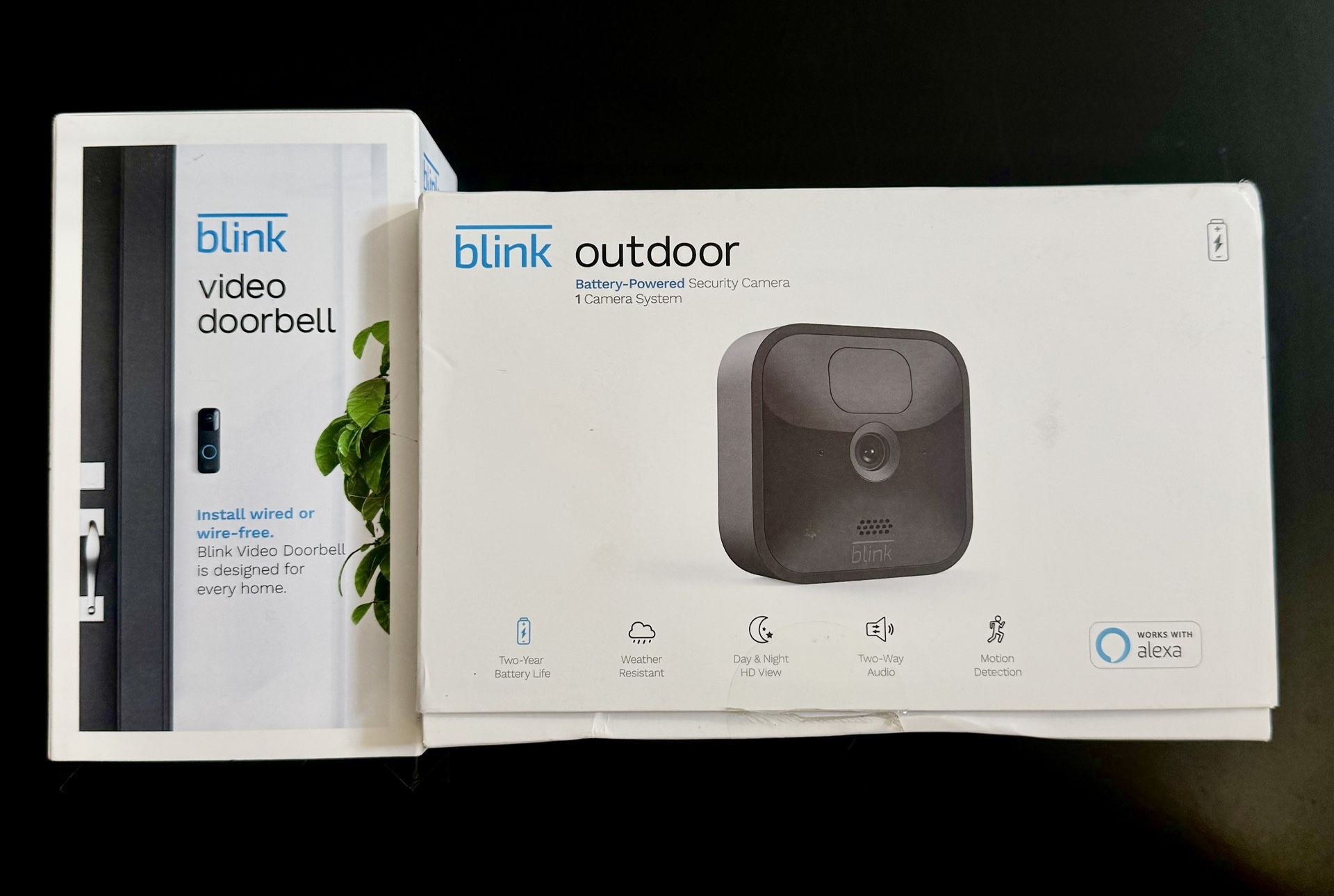 Blink Security Bundle. Video Doorbell + Outdoor Camera (NEW in box)