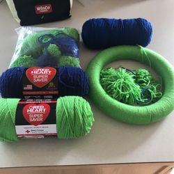 Red Heart Super Saver Yarn Seahawks Colors