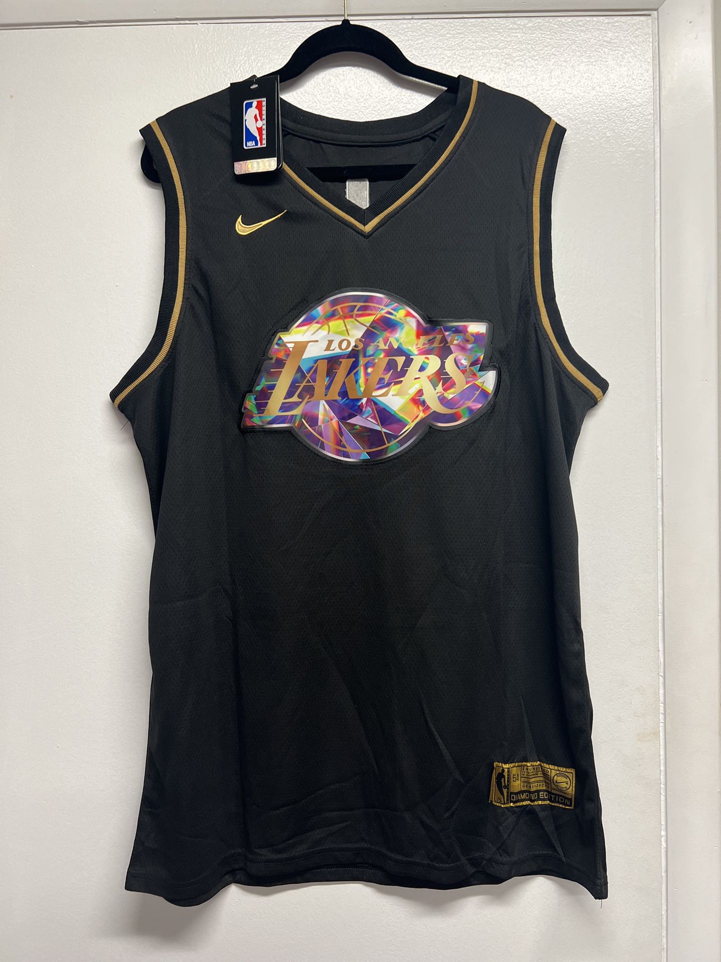 BRAND NEW WITH TAGS Kobe Bryant Los Angeles Lakers Diamond Edition Prism Patch Hologram Jersey Size 54 Size 54 fully embroidered new with tags. New i