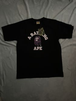 Black With Small Purple Ape Face Bape Shirt