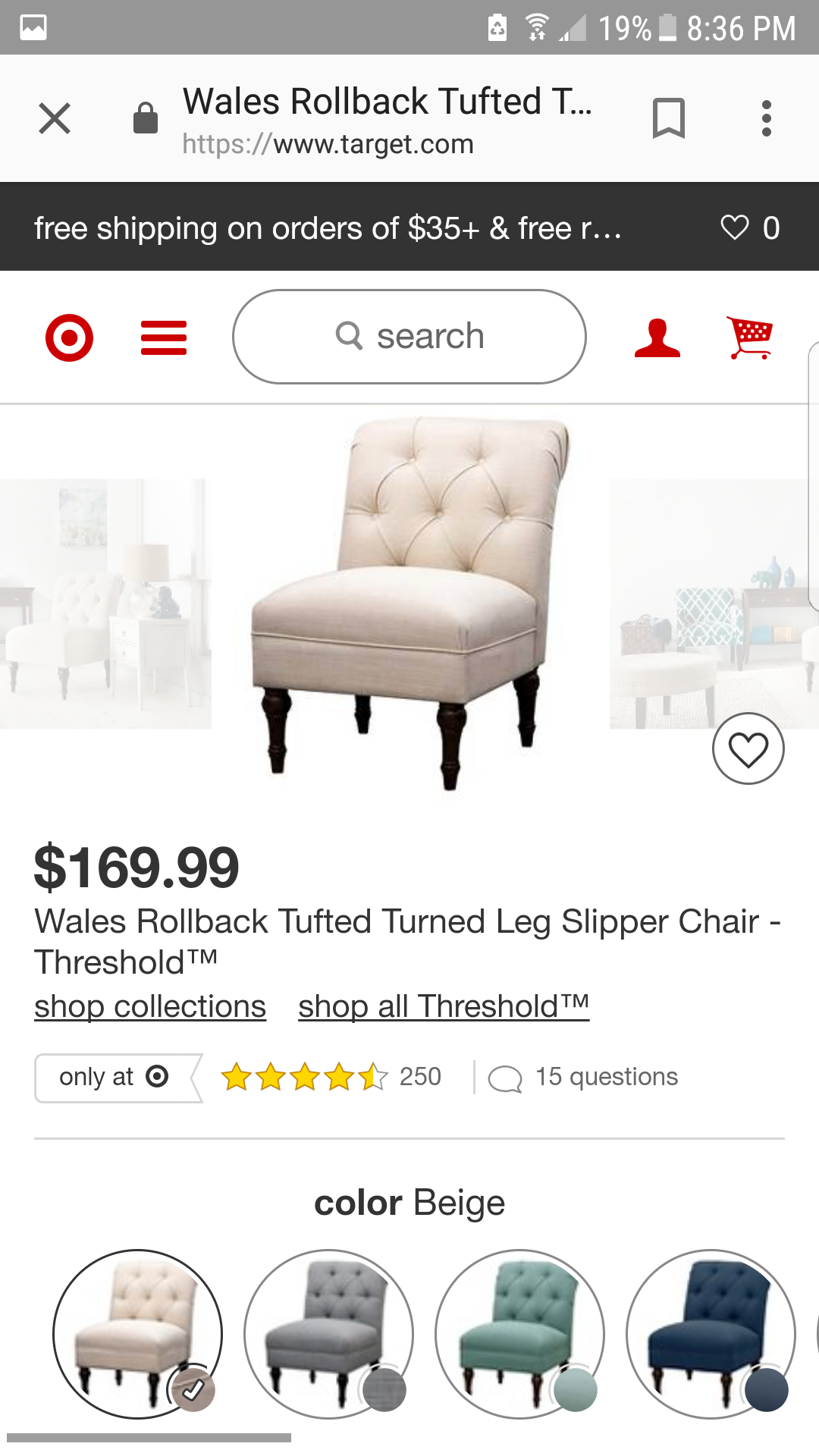 Wales rollback 2024 tufted chair