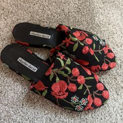 Charles David Floral Cherry Flats