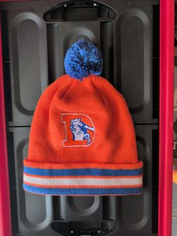 Denver broncos winter hat.