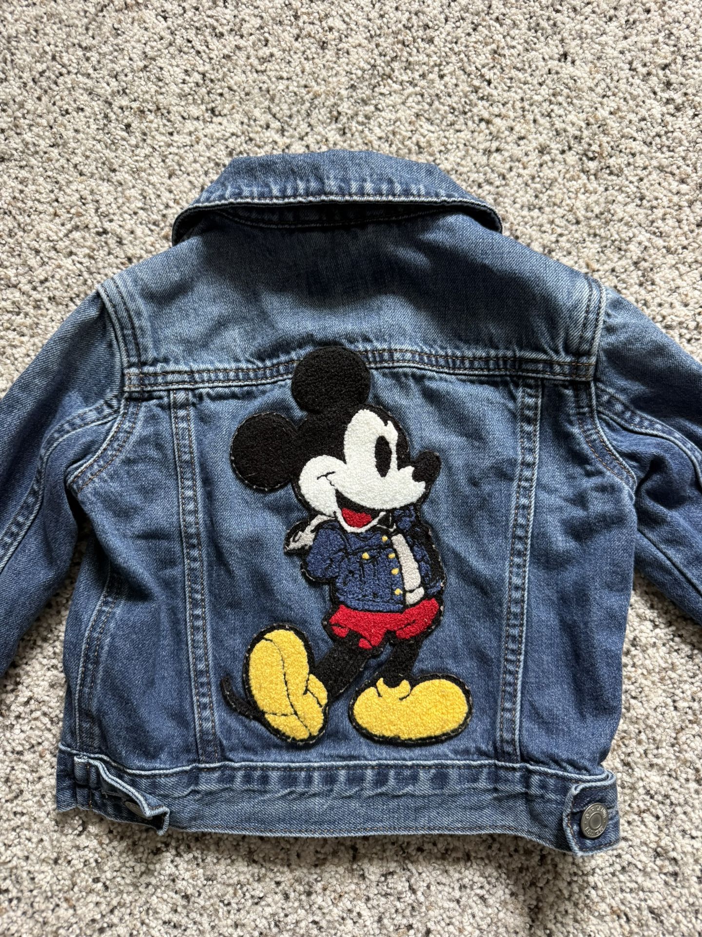 Gap Disney Mickey Mouse Kids Youth 3 Toddler 3t Denim Jean Jacket Boys Or Girls Unisex