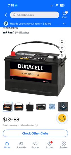 Duracell Automotive 65 Car Battery
