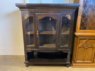 Miniature Glass Door Display Hutch