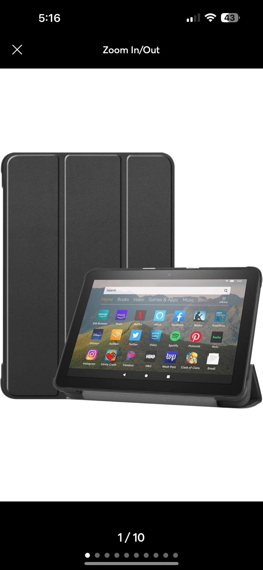 Fire HD 8 Tablet Case, Tablet Case Fits Amazon Kindle Fire HD 8 & 8 Plus Tablet