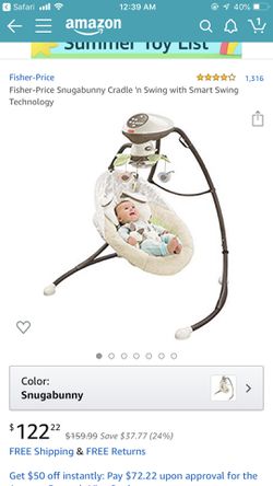 Fisher price electric swing