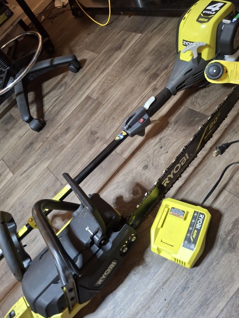 Robin 40v Chainsaw/same Brand 4 Cycle Weed Eater