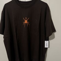 Sp5der Brown T-Shirt TM TEE Size Large