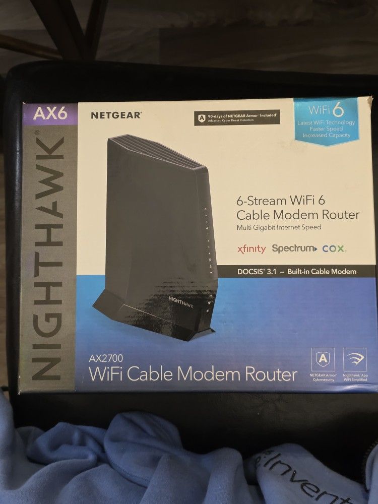 Netgear Nighthawk AX6 WiFi Cable Modem Router
