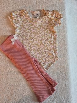 NEW! Nicole Miller, Baby Girl Onesie and Leggings Set, 3-6 mo