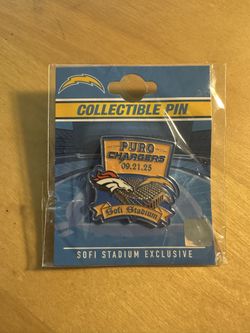 Chargers Broncos Gameday Pin 9/21/25 Sofi Exclusive