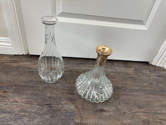 2 used crystal vases $20 each