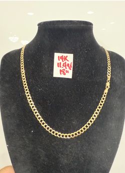 14K Solid Gold Chain For Wedding 11.4Gr 18 Inches Long