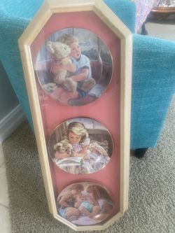 3 Beautiful Plates From The Lords Prayer Edition Included Wall Hanger