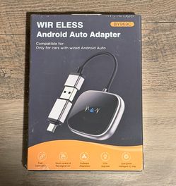 Wireless Auto Adapter, Wireless Carplay Adapter, Latest NFC Touchscreen Connectivity, Plug-and-Play for Android Devices (Android 11 and Above)