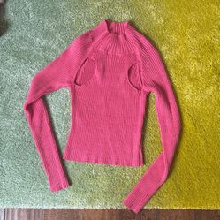 Open Edit Hot Pink Sweater Size XS
