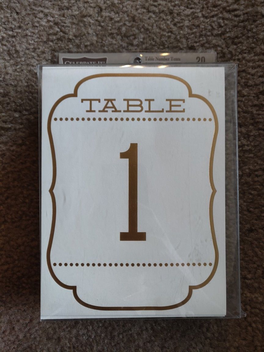 Wedding Table Numbers