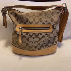 Authentic Coach 9362 Khaki Signature Leather Slim Crossbody Shoulder Bag  