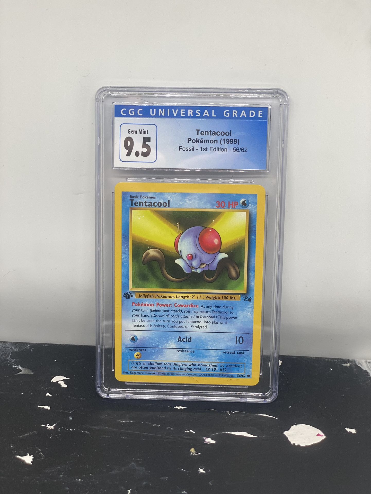 Pokemon TCG Fossil Set Tentacool Card - #56, Trading Card Game Single Card - View #4