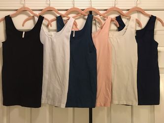 Spandex/nylon tank tops, set of 6.