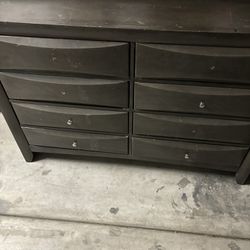 Dark Grey Dresser 8 Drawers