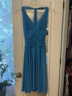 Turquoise Halter Dress Size M