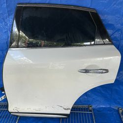 16-17 INFINITI QX50 REAR LEFT DRIVER SIDE DOOR ASSEMBLY WHITE QAB