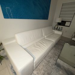 White Leather Couch