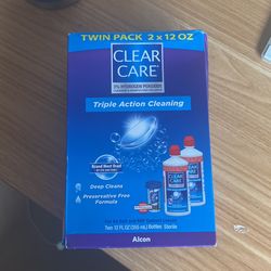 Clear Care Triple Action Cleaning Contact Lens Cleaner New In Box