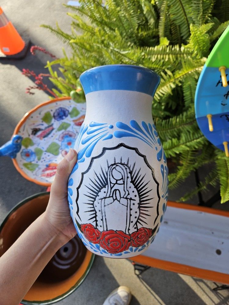 Virgencita Flower Vase 🩵🌹