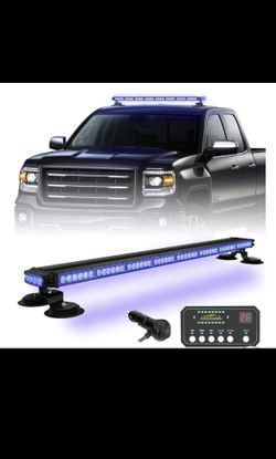 XRIDONSEN 37 Inch 104 LED Roof Top Blue Emergency Lights Magnetic Police...