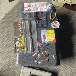 Fishing Tackle Box With Tackle