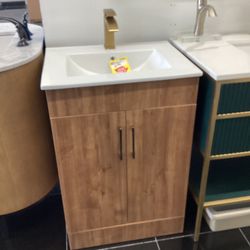 24” Bathroom Vanity Cabinet Porcelain Sink Top Ready For Pick Up 