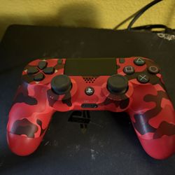 Red Camo PS4 Controller