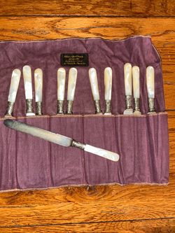 Antique Mother of Pearl Handle Knife Set