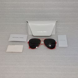 Michael Kors Designer Pilot Sunglasses. Orange Metal Frame. Brand New With Tags. 