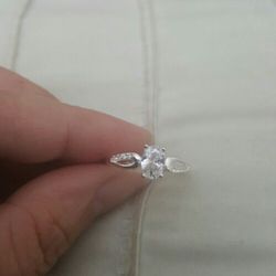 Real 925 sterling silver Engagement ring 