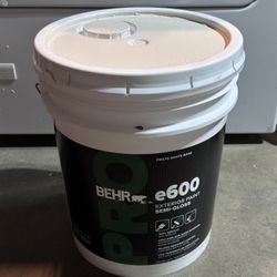 5 Gallon Behr PRO e600 Exterior Paint (Semi-Gloss Sheen) – Neutral Beige / Pintura 5 Galones 