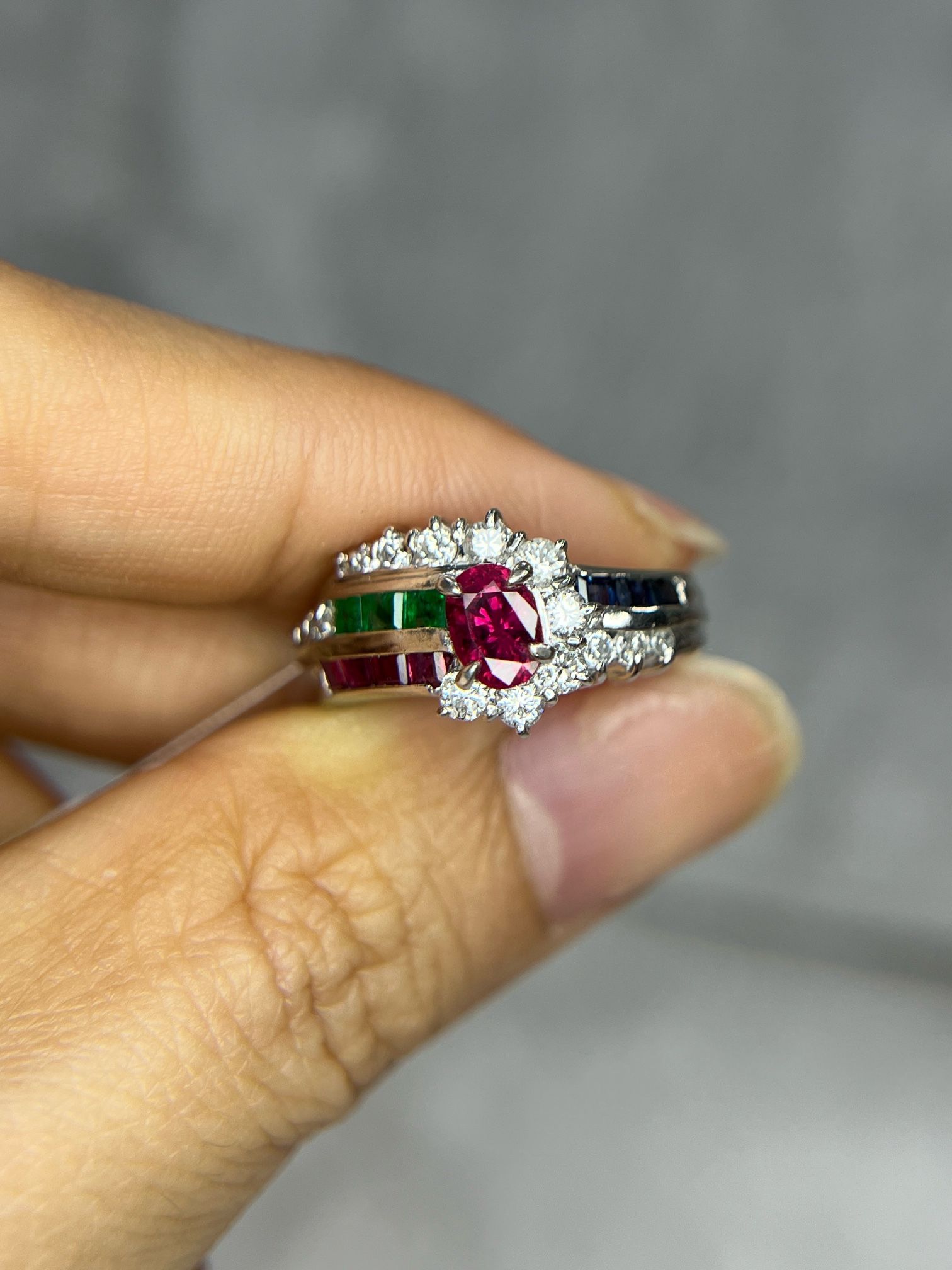 Natural Ruby Ring. 0.77 Carat