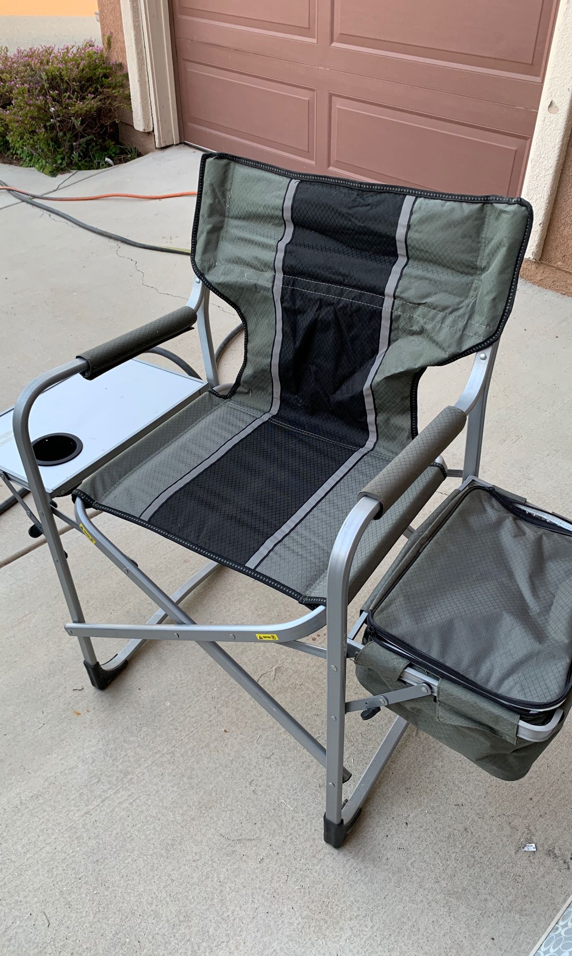 Camping chair with built in cooler